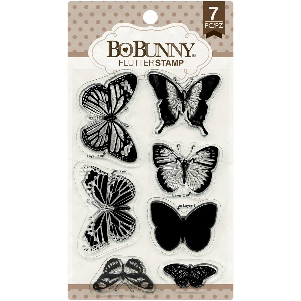 BoBunny® Flutter Clear Stamp Set